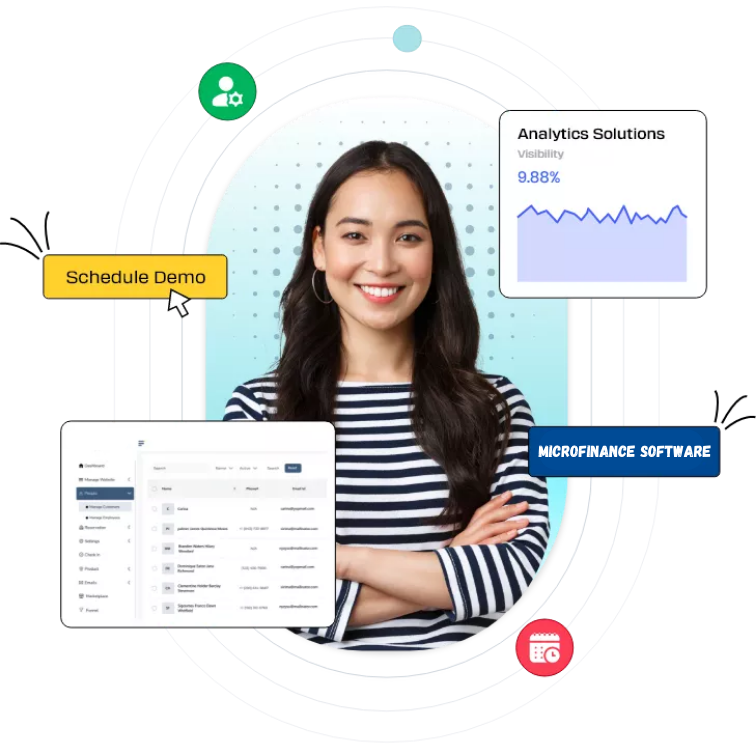Microfinanve software Dashboard